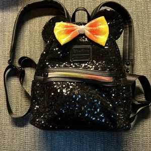 Disney Park Rare Halloween Candy Corn Loungefly Backpack